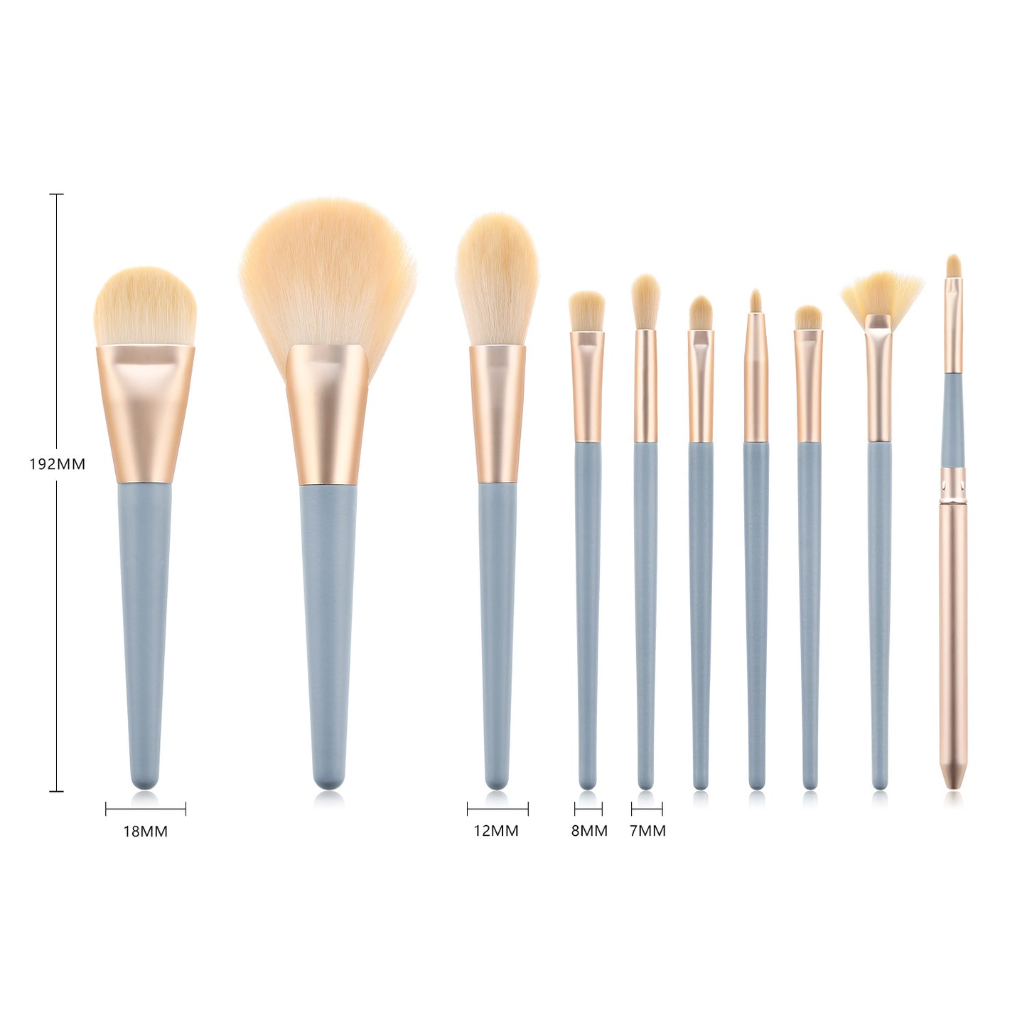 Beauty Makeup Brush Set - Complete Face & Eye Brush Kit for Beginners