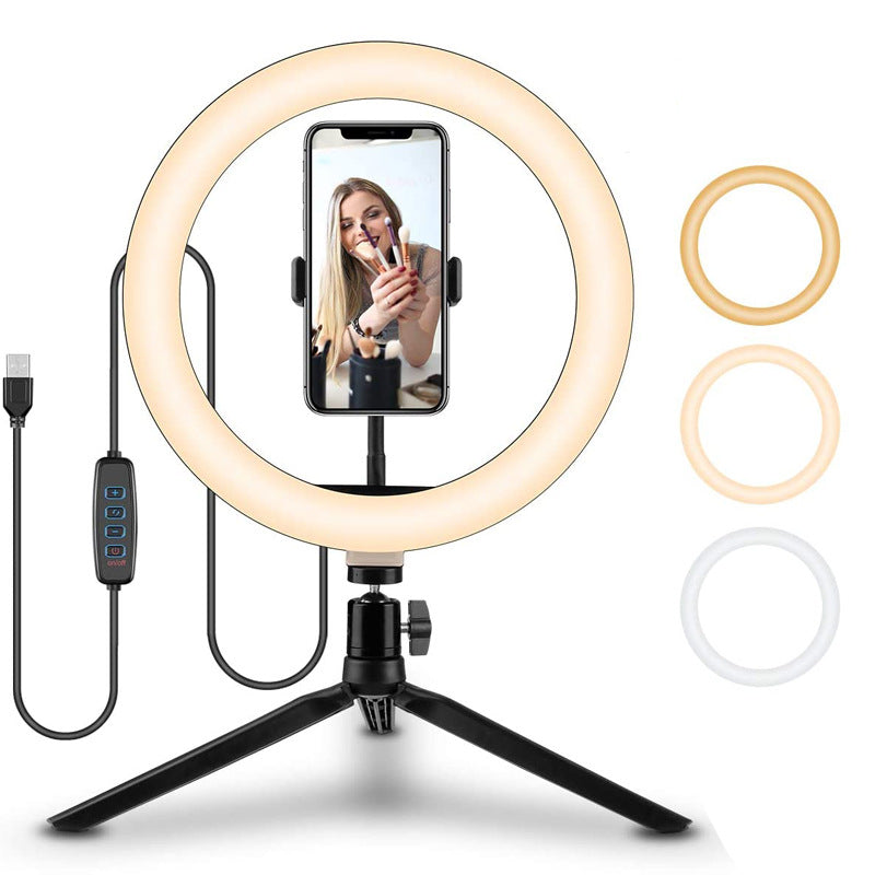 LED Selfie Ring Light Clip On - brightness modes